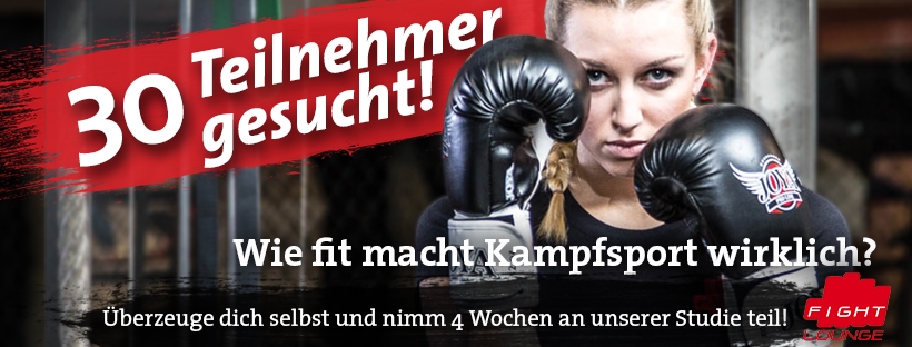 30 Teilnehmer gesucht für unsere Studie: "wie fit macht Kampfsport"